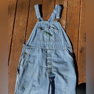 Vintage Key Imperial Trucker Bib Overalls Mens Size XL/2XL Railroad Stripe